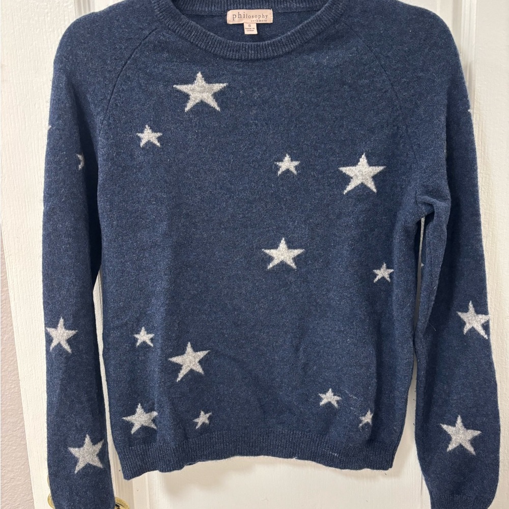 Philosophy Navy Star Pattern Sweater